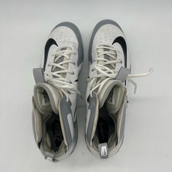 Nike Alpha Huarache Elite Max Air Football Cleats Shoes White Mens Size 16 - Picture 3 of 9